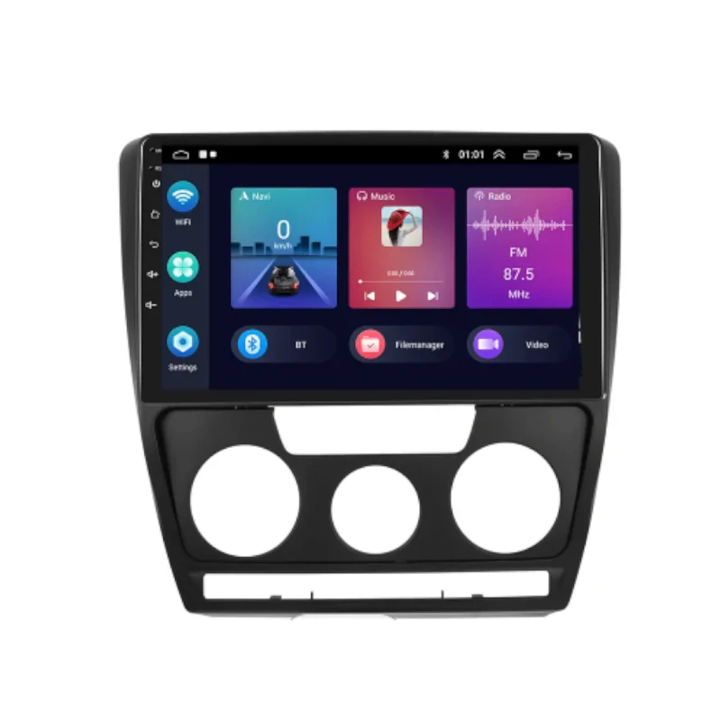 Android autorádio Škoda Octavia 2 10,1" | CarPlay, Android Auto, GPS | 2/64GB