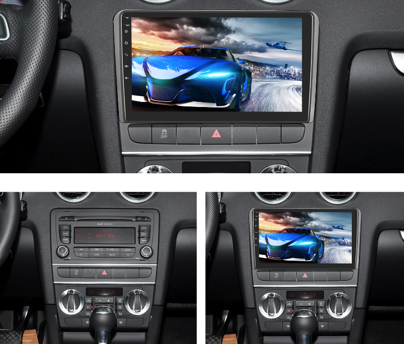 Android autorádio Audi A3 9" | CarPlay, Android Auto, GPS | 2/32GB