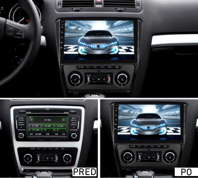 Android autorádio Škoda Octavia 2 10,1" | CarPlay, Android Auto, GPS | 2/64GB