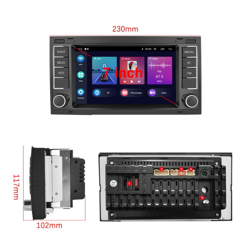 Android autorádio VW Touareg, T5, Multivan, Caravelle 7" | CarPlay, Android Auto, GPS | 2/32GB