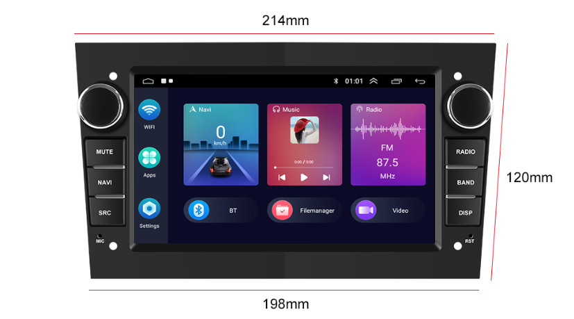 Autorádio Opel 7" displej 1/16 GB CarPlay - Android