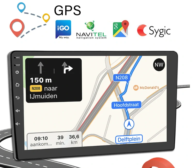 Android autorádio Škoda Octavia 2 10,1" | CarPlay, Android Auto, GPS | 2/64GB